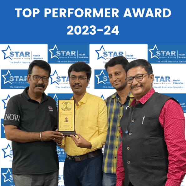 Top Performer 2023-24 award from Star Health